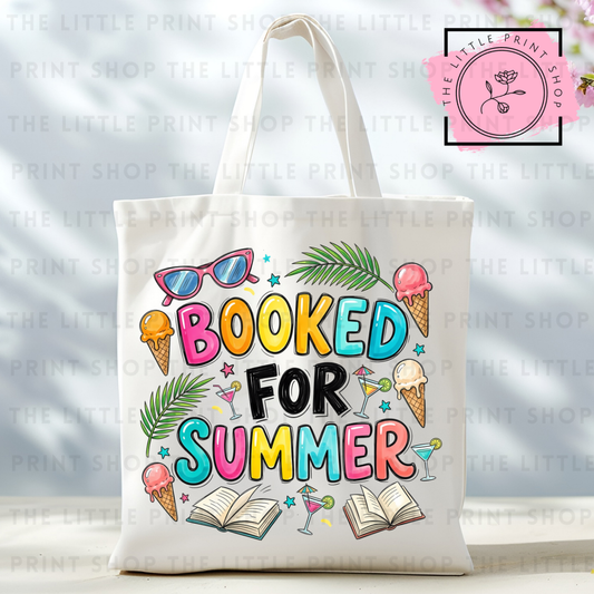 Booked For Summer - Tote Bag DTF Transfer