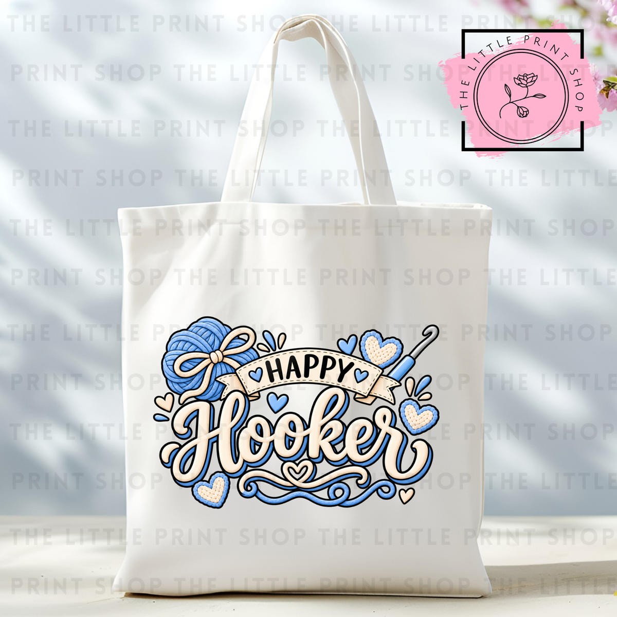 Happy Hooker - Tote Bag DTF Transfer