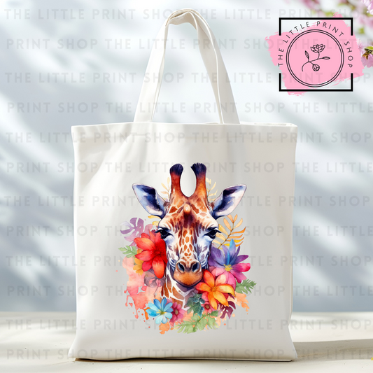 Rainbow Giraffe - Tote Bag DTF Transfer