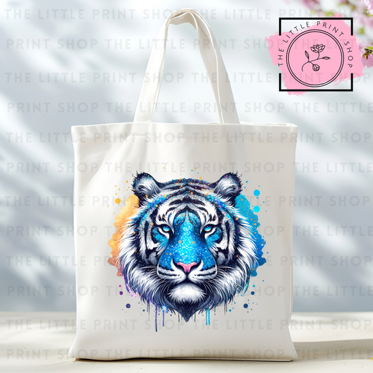 Blue Tiger - Tote Bag DTF Transfer