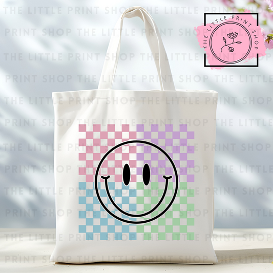 Smiley Face - Tote Bag DTF Transfer