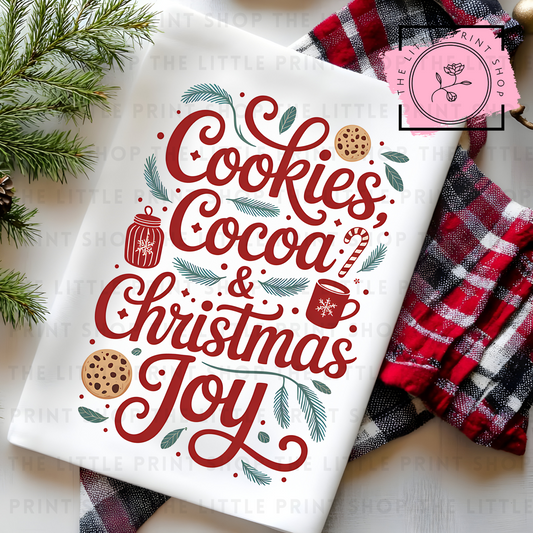 Cookies Cocoa & Christmas Joy - DTF Transfer