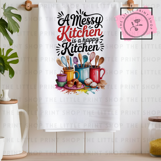 Messy Kitchen, Happy Kitchen - DTF Transfer
