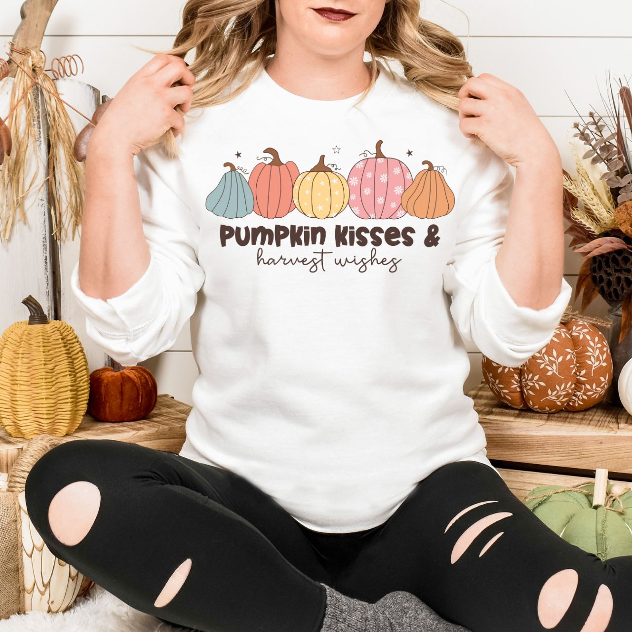 Pumpkin Kisses - DTF Transfer Decal