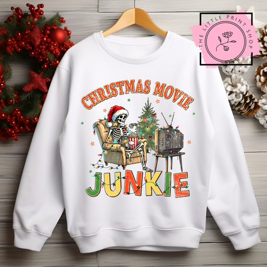 Christmas Movie Junkie - DTF Transfer Decal