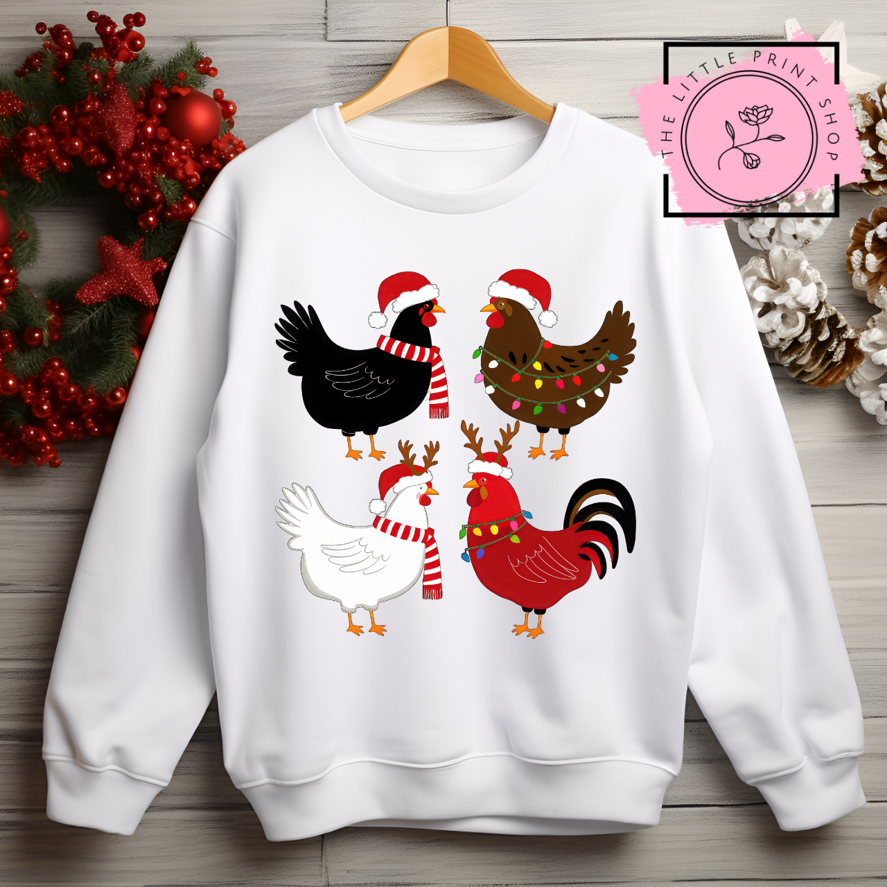 Christmas Hens - DTF Transfer Decal