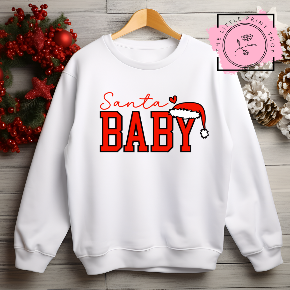 Santa Baby Red - DTF Transfer Decal