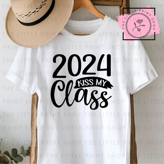 Kiss My Class - Black - DTF Transfer Decal