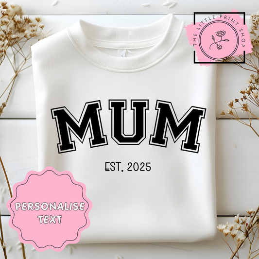 Mum - Black - DTF Transfer Decal