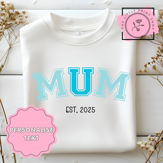 Mum - Blue - DTF Transfer Decal