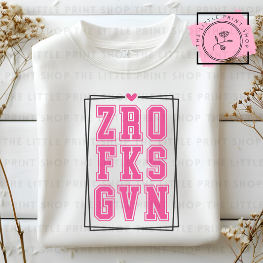 ZRO FKS GVN - DTF Transfer Decal