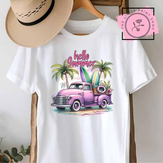 Pink Truck - DTF Transfer Decal