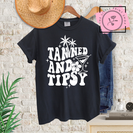 Tanned & Tipsy - DTF Transfer Decal