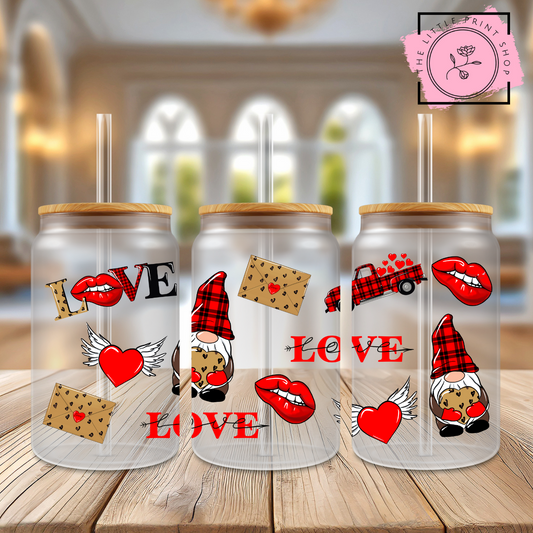 Love Ghome - 16oz Libbey Glass Printed UV DTF Wrap