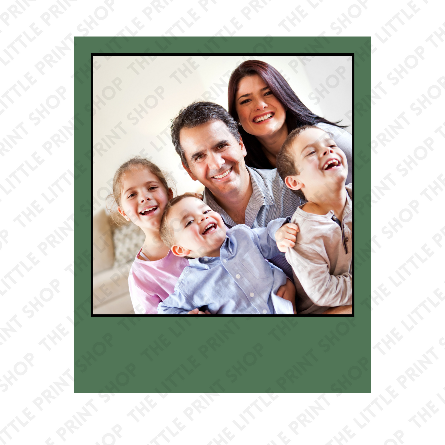 Forrest Green Polaroid - Plain or Add Message - UV DTF 3 inch Decals