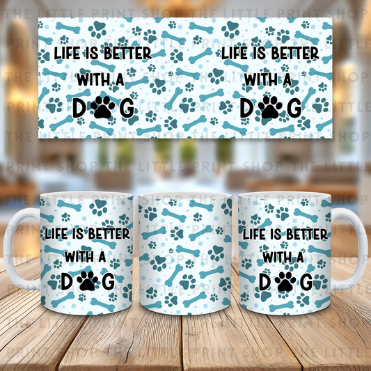 Life Is Better - Blue - 11oz Sublimation Wrap