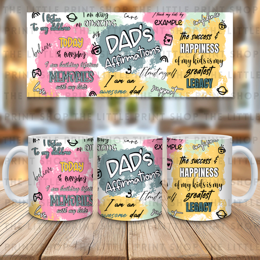 Dad Affirmations - 11oz Sublimation Wrap
