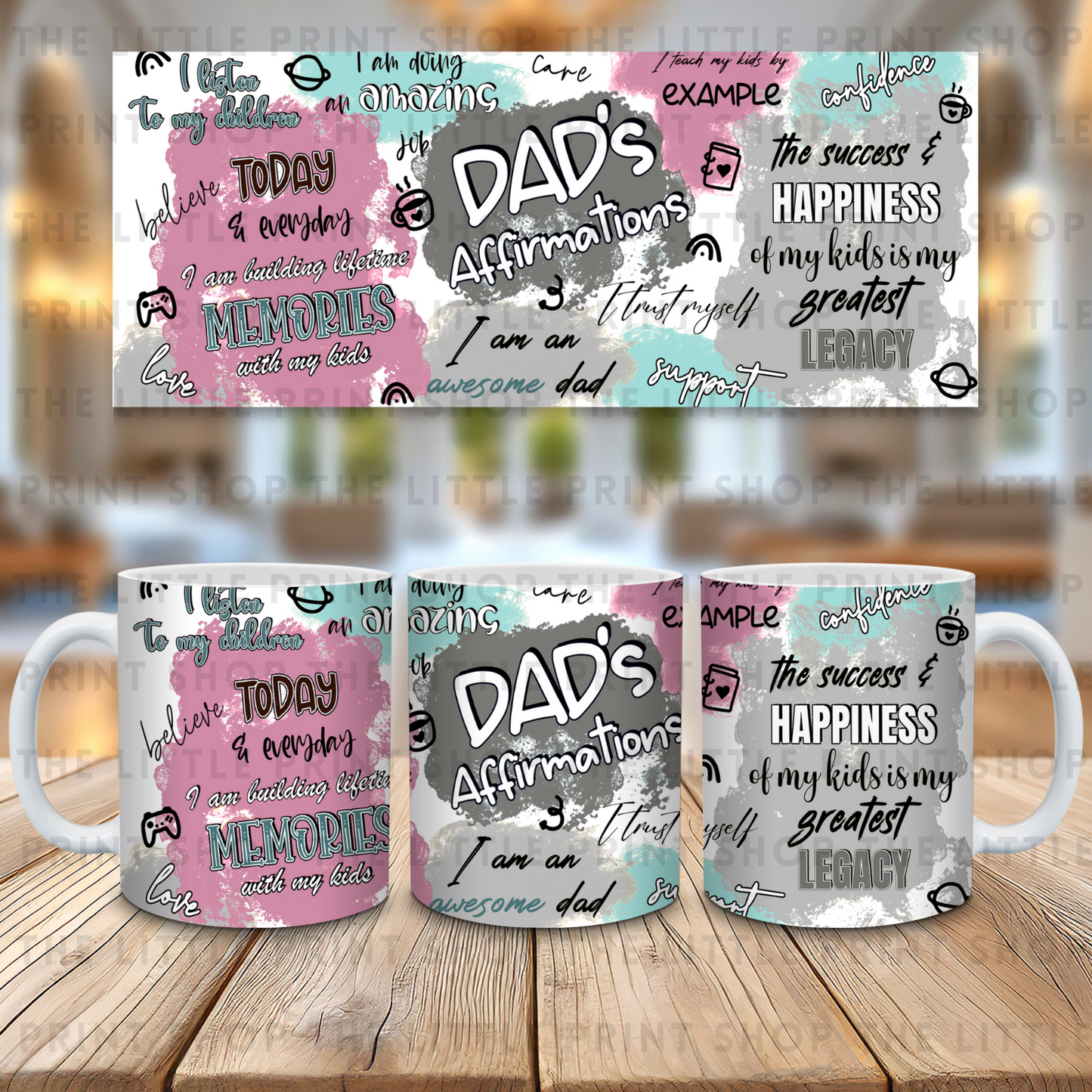 Dad Affirmations - 11oz Sublimation Wrap