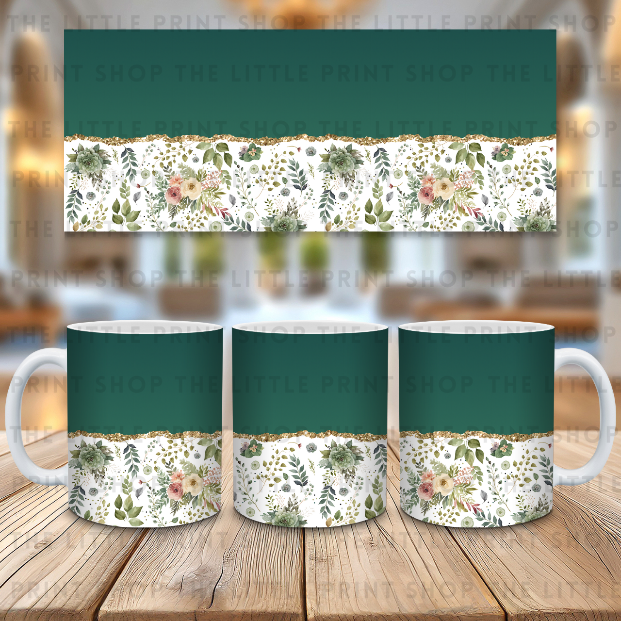 Green Pattern - 11oz Sublimation Wrap