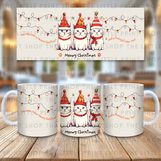 Meowy Christmas - 11oz Sublimation Wrap