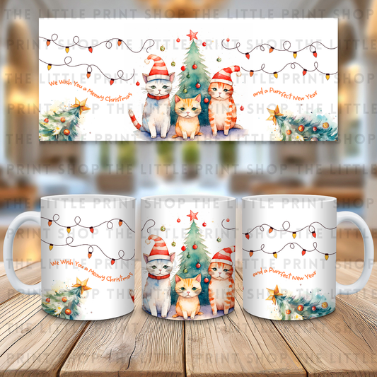 Christmas Cats - 11oz Sublimation Wrap