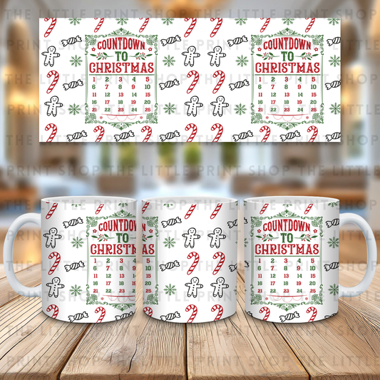 Christmas Countdown - 11oz Sublimation Wrap