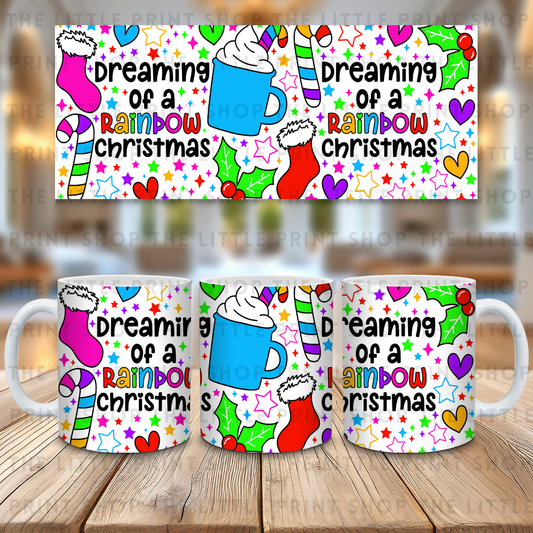 Rainbow Christmas - 11oz Sublimation Wrap