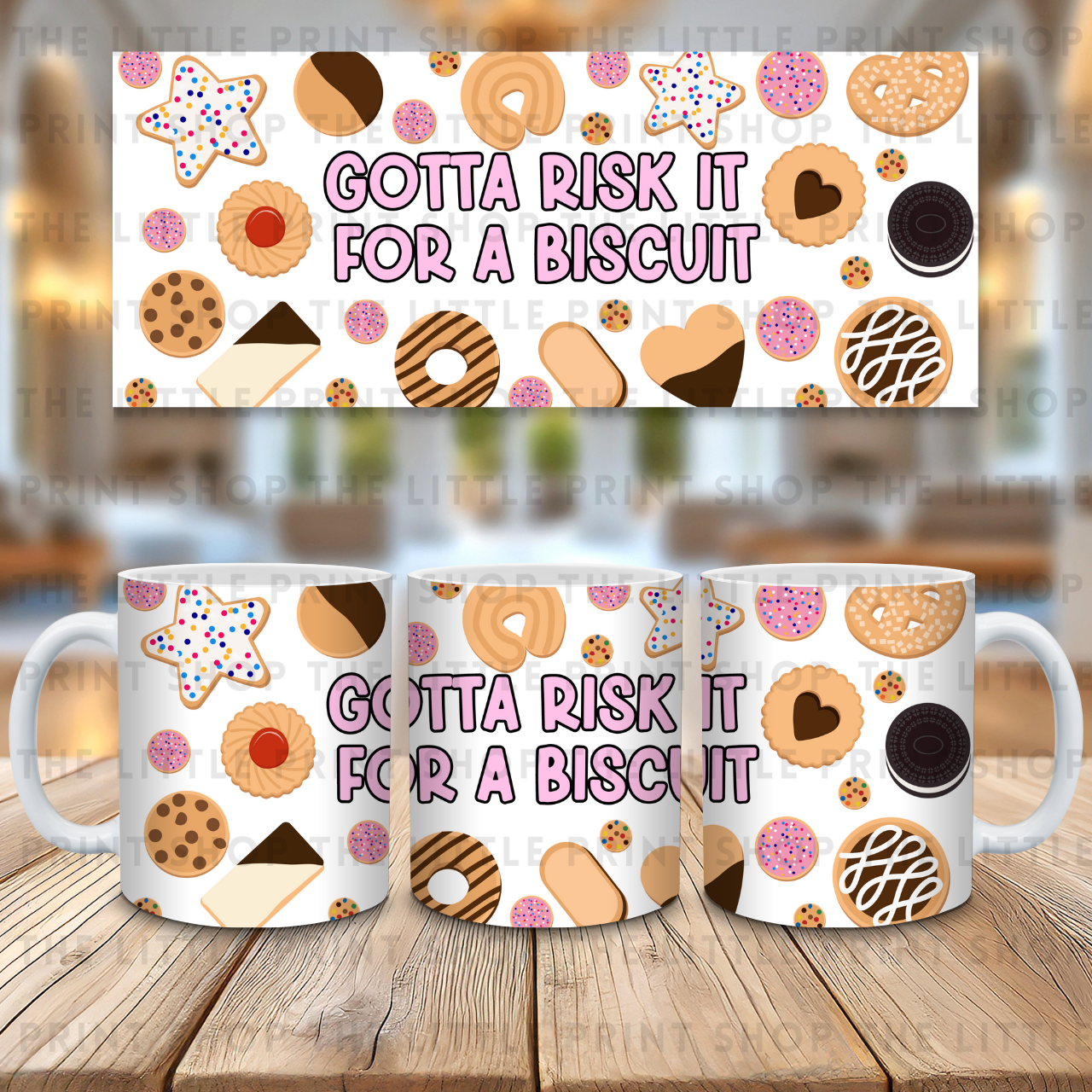 Risk It For A Biscuit - 11oz Sublimation Wrap