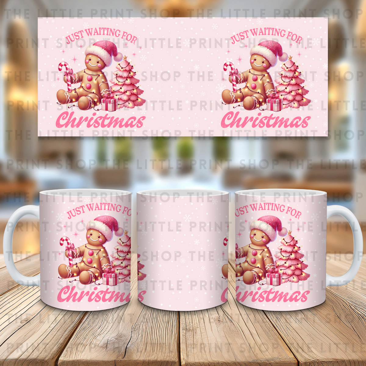 Just Waiting For Christmas - 11oz Sublimation Wrap