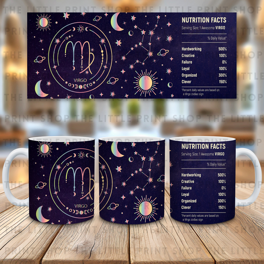Star Sign - Virgo - 11oz Sublimation Wrap