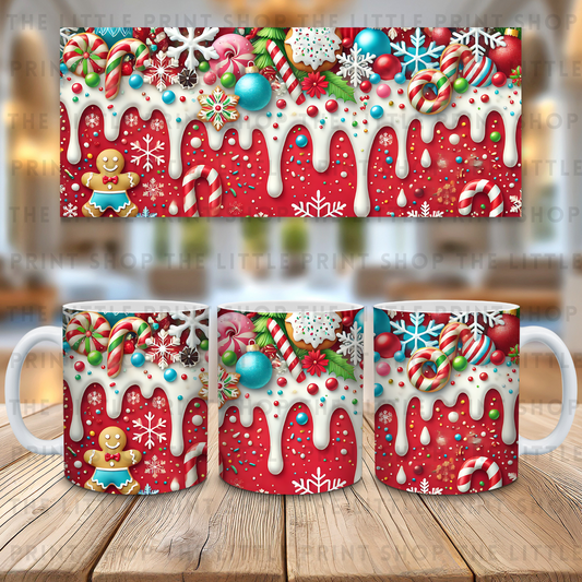Christmas Drip - 11oz Sublimation Wrap