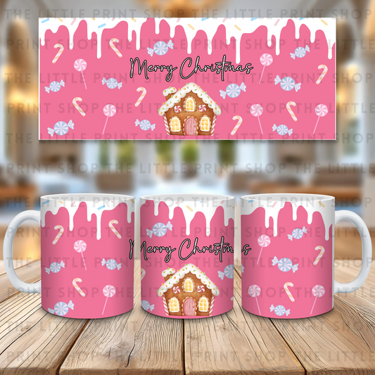 Pink Christmas - 11oz Sublimation Wrap