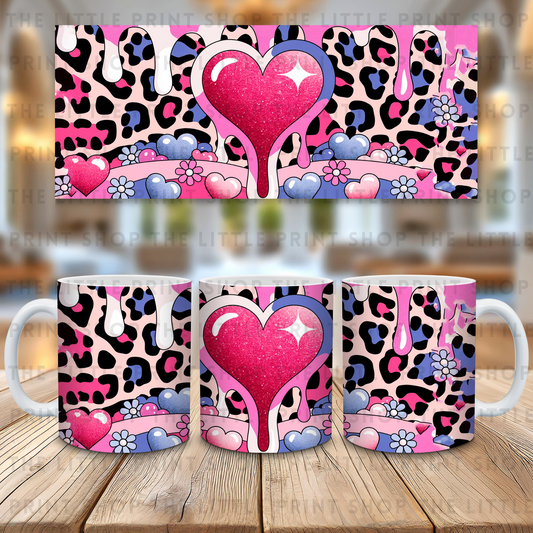 Leopard Heart - 11oz Sublimation Wrap
