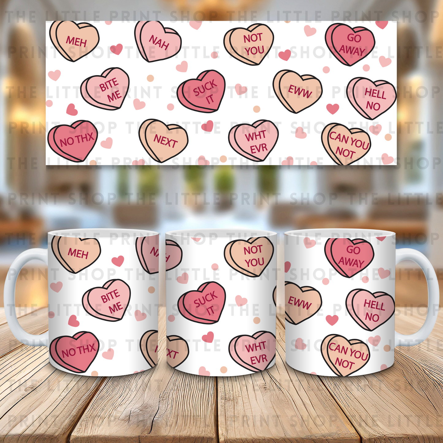 Love Hearts - 11oz Sublimation Wrap