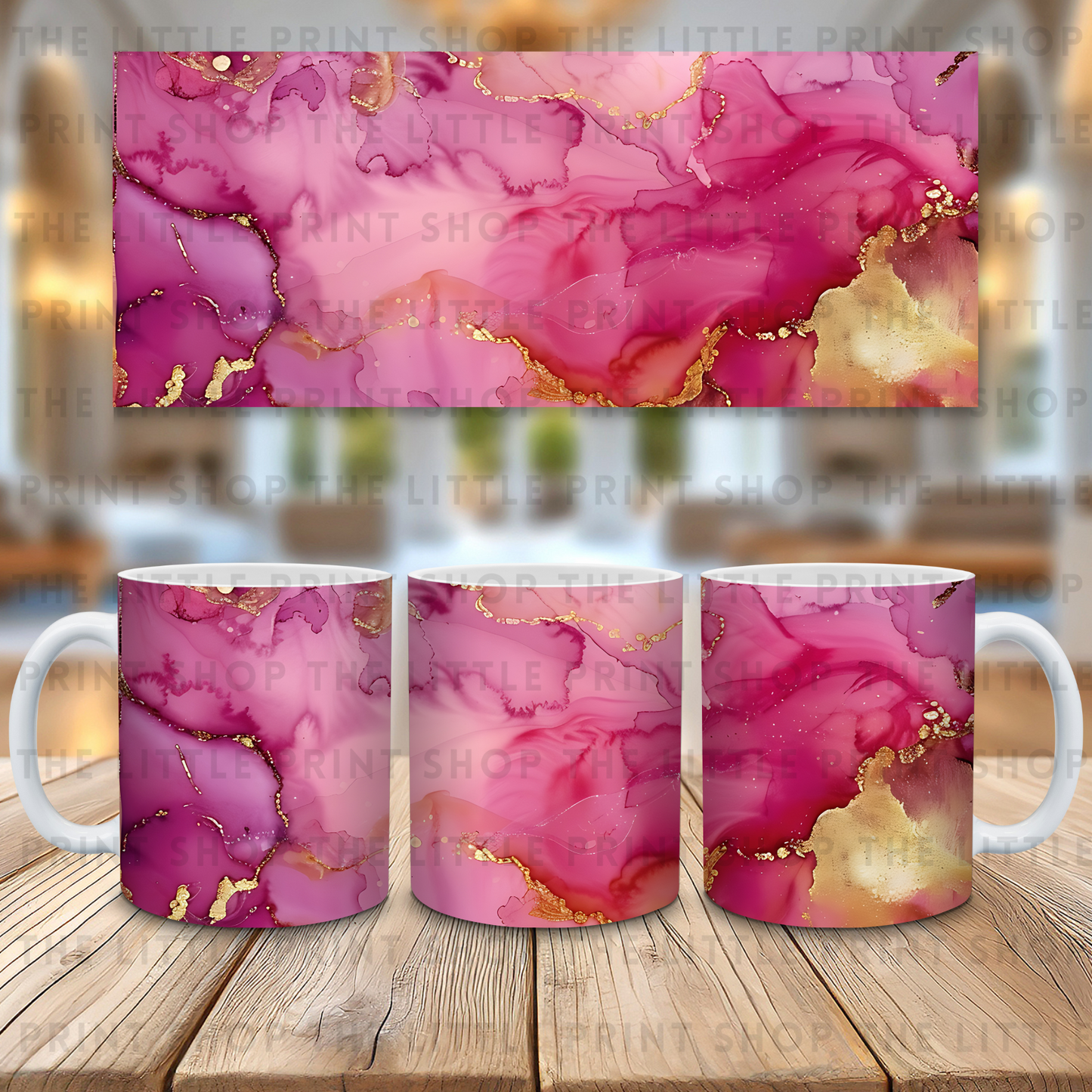 Pink Marble - 11oz Sublimation Wrap