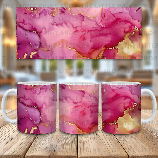 Pink Marble - 11oz Sublimation Wrap