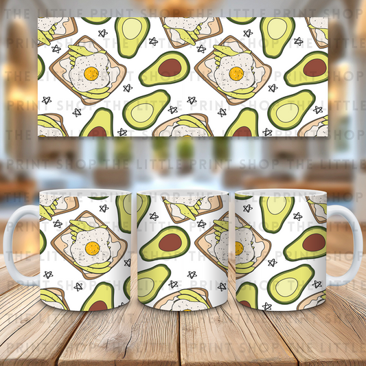 Eggs & Avocado - 11oz Sublimation Wrap