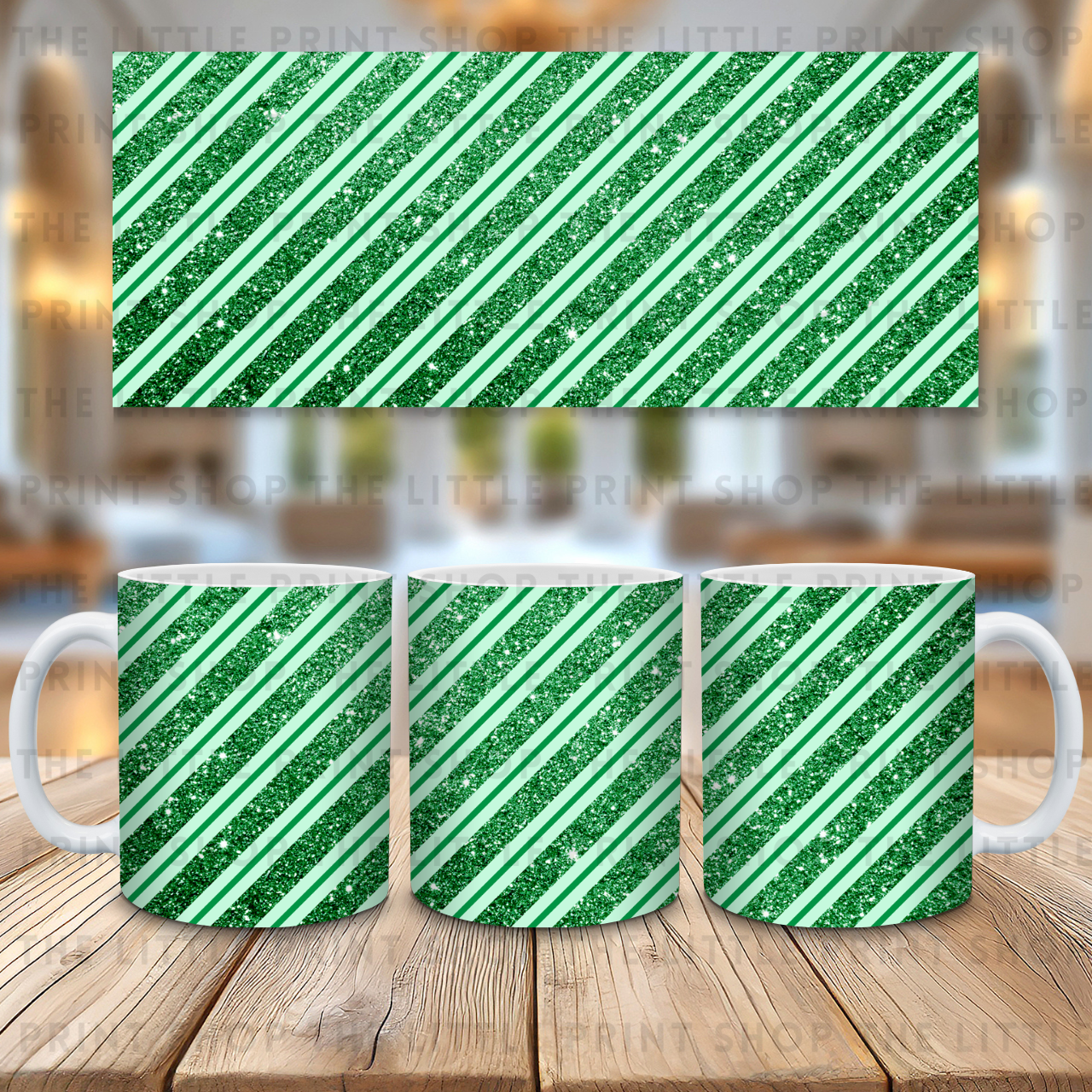 Green Glitter - 11oz Sublimation Wrap