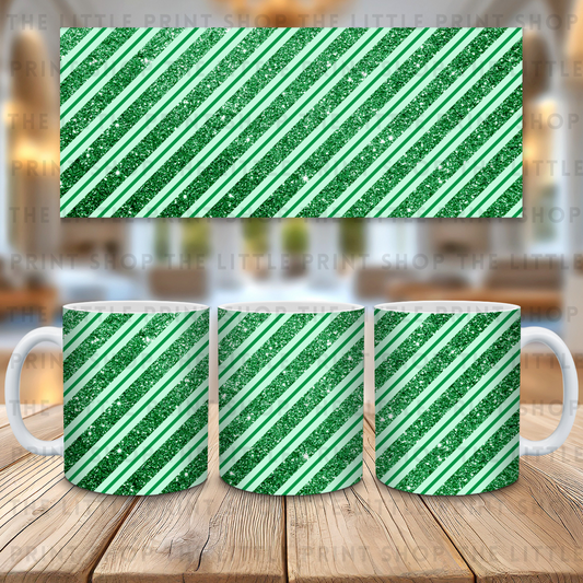Green Glitter - 11oz Sublimation Wrap