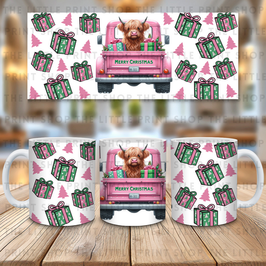 Christmas Truck - 11oz Sublimation Wrap