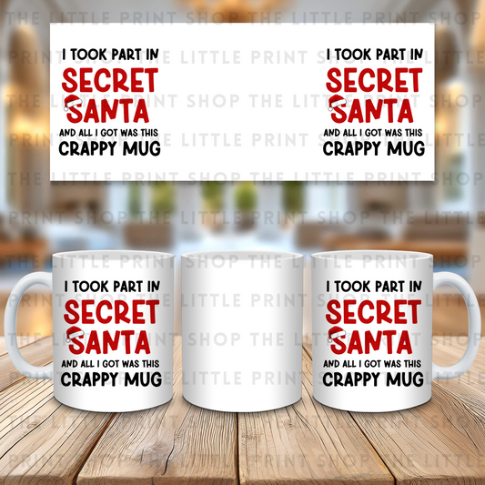 Secret Santa Crappy Mug - 11oz Sublimation Wrap