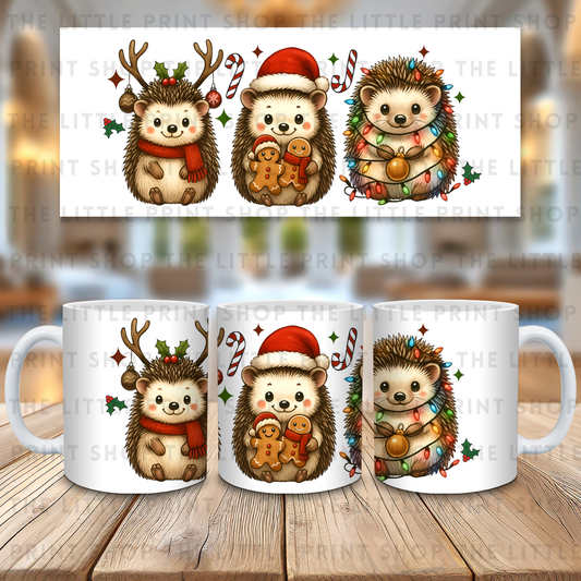 Christmas Hedgehogs - 11oz Sublimation Wrap