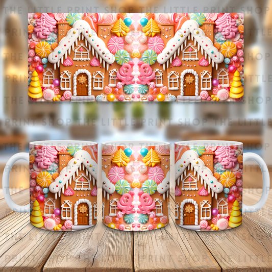 Gingerbread Houses - 11oz Sublimation Wrap