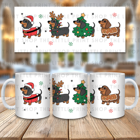 Christmas Dachshund - 11oz Sublimation Wrap