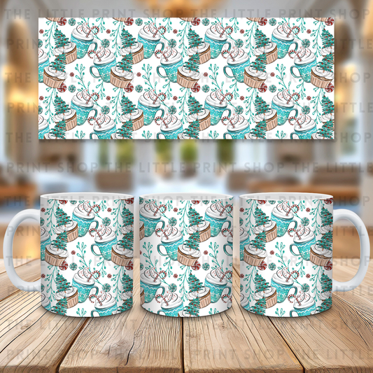 Christmas Pattern - 11oz Sublimation Wrap