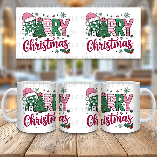 Merry Christmas - 11oz Sublimation Wrap