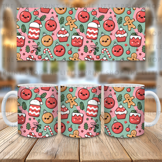 Christmas Pattern - 11oz Sublimation Wrap