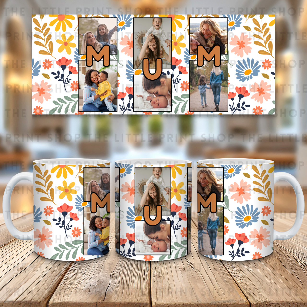 Mum Photo Collage - 11oz Sublimation Wrap