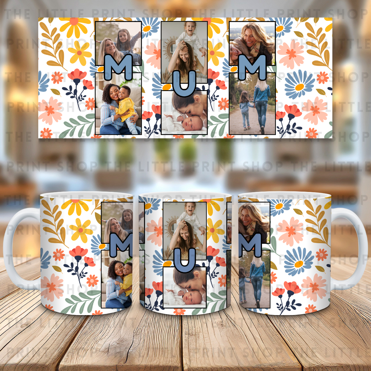Mum Photo Collage - 11oz Sublimation Wrap