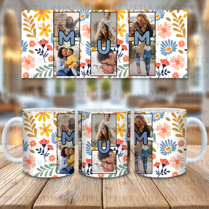 Mum Photo Collage - 11oz Sublimation Wrap